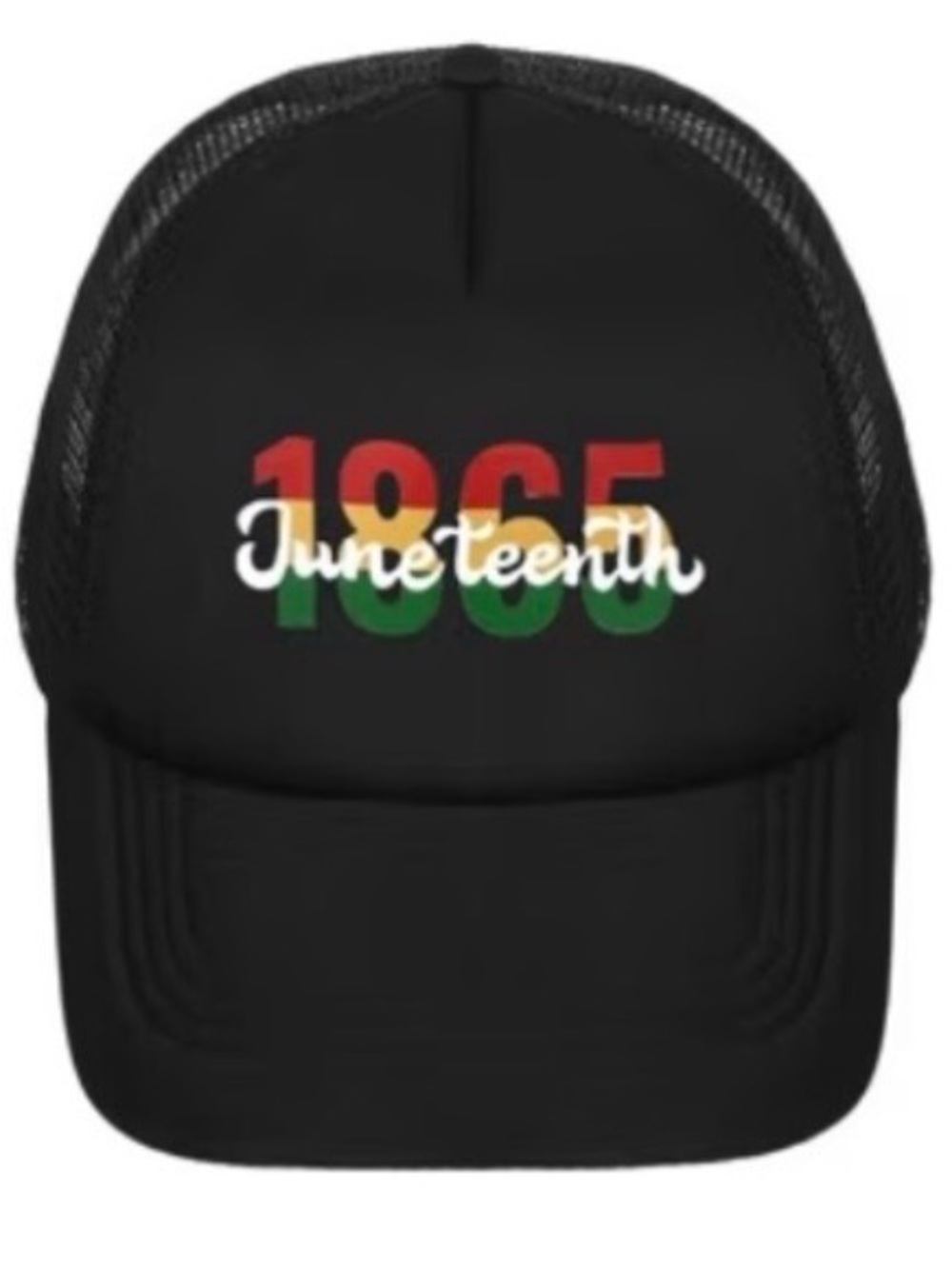 Juneteenth 1865 Black Trucker Hat